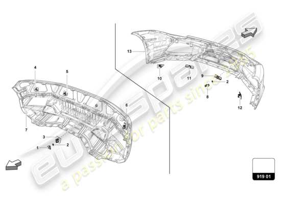 a part diagram from the Lamborghini Huracan LP610 parts catalogue