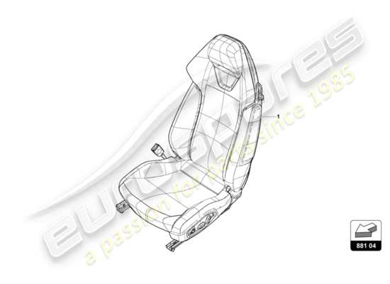 a part diagram from the Lamborghini LP610-4 Coupe (2019) parts catalogue