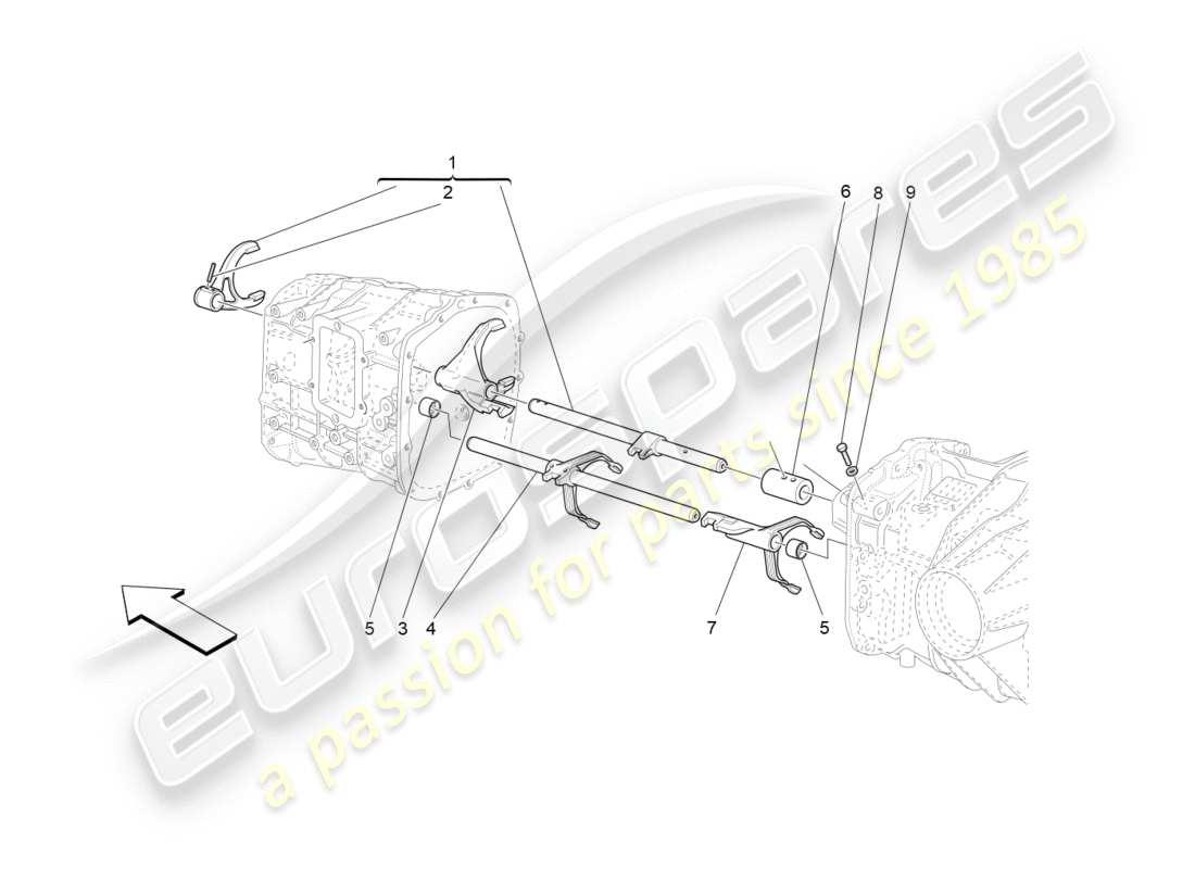 Maserati GranTurismo (2009) Inner Controls Part Diagram