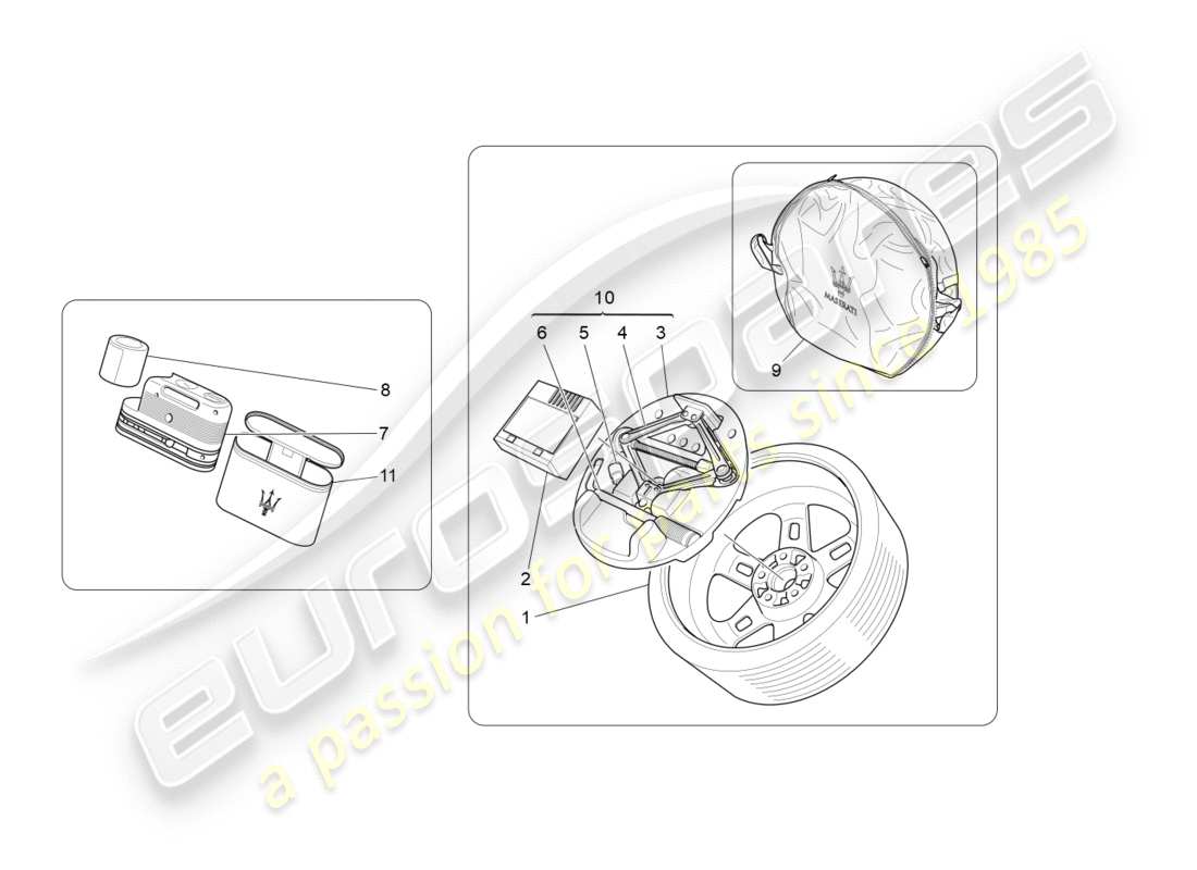 Maserati GranTurismo (2009) standard provided Part Diagram