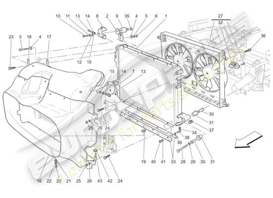 a part diagram from the Maserati GranTurismo (2009) parts catalogue