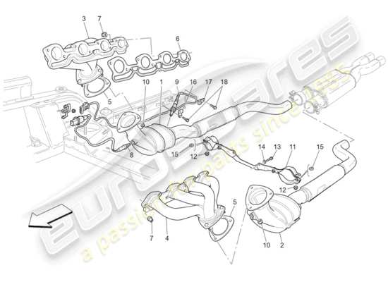 a part diagram from the Maserati GranTurismo parts catalogue