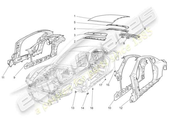 a part diagram from the Maserati GranTurismo (2009) parts catalogue