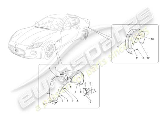 a part diagram from the Maserati GranTurismo (2009) parts catalogue