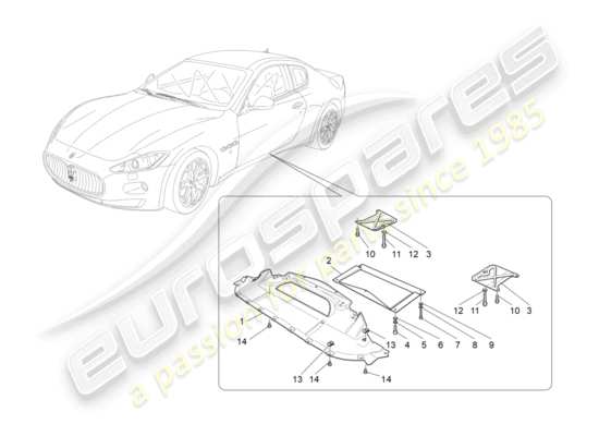 a part diagram from the Maserati GranTurismo (2009) parts catalogue