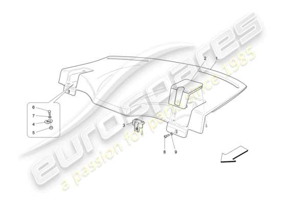 a part diagram from the Maserati GranTurismo (2009) parts catalogue