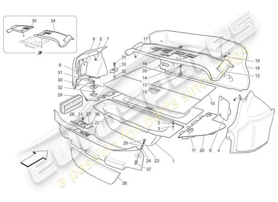 a part diagram from the Maserati GranTurismo (2009) parts catalogue