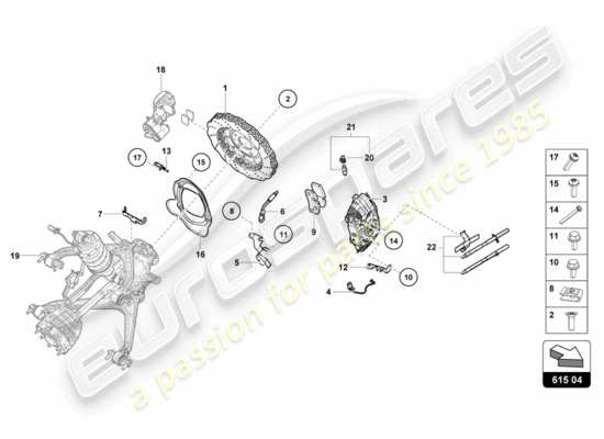 a part diagram from the Lamborghini Huracan LP580 parts catalogue