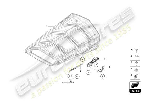 a part diagram from the Lamborghini Huracan LP580 parts catalogue