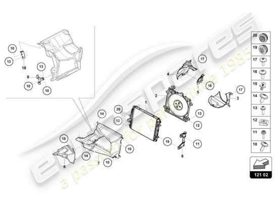 a part diagram from the Lamborghini Huracan LP580 parts catalogue