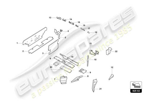 a part diagram from the Lamborghini Huracan LP580 parts catalogue