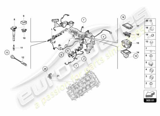 a part diagram from the Lamborghini LP580-2 COUPE (2018) parts catalogue