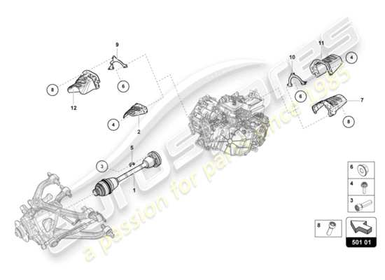 a part diagram from the Lamborghini LP580-2 COUPE (2019) parts catalogue