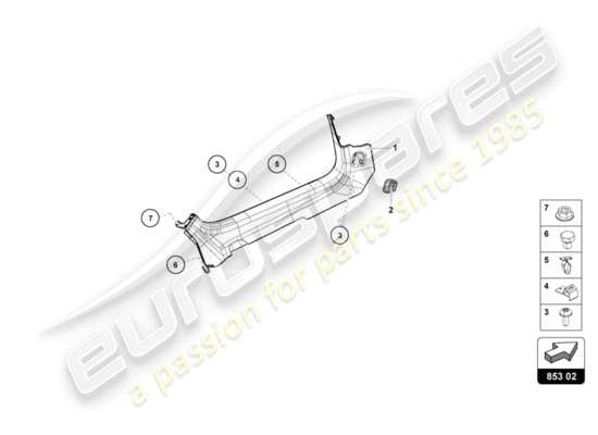 a part diagram from the Lamborghini Huracan LP580 parts catalogue