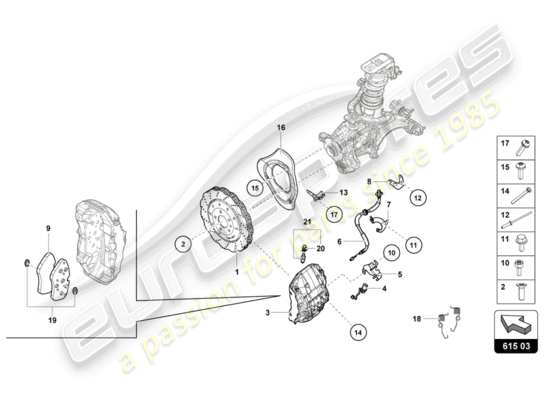 a part diagram from the Lamborghini LP580-2 SPYDER (2016) parts catalogue