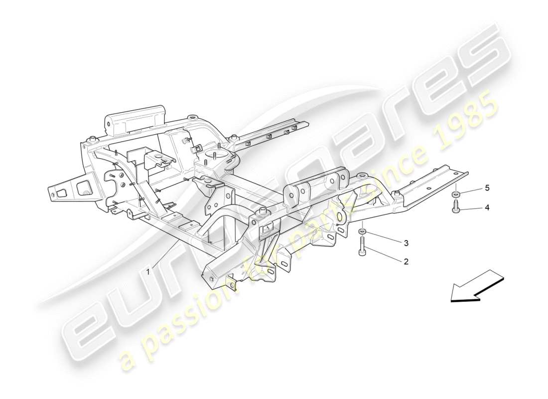 Maserati GranTurismo (2010) front underchassis Part Diagram