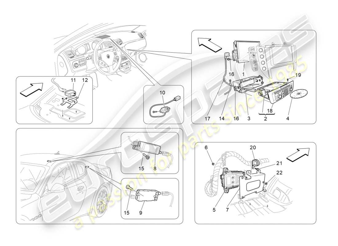 Maserati GranTurismo (2010) it system Part Diagram