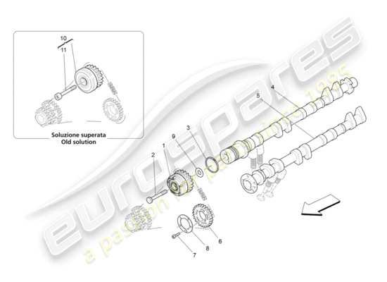 a part diagram from the Maserati GranTurismo parts catalogue