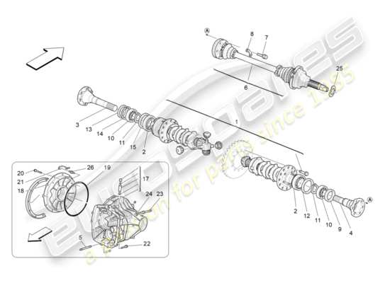 a part diagram from the Maserati GranTurismo (2010) parts catalogue