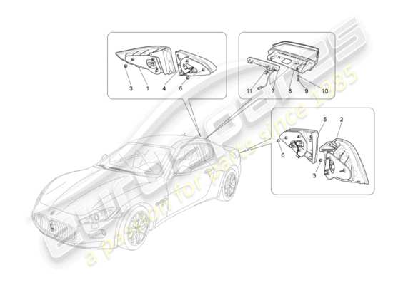 a part diagram from the Maserati GranTurismo (2010) parts catalogue