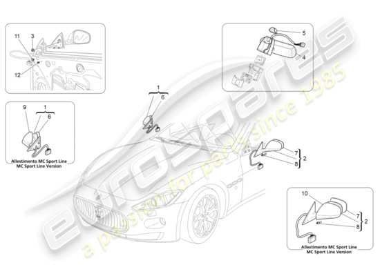 a part diagram from the Maserati GranTurismo parts catalogue