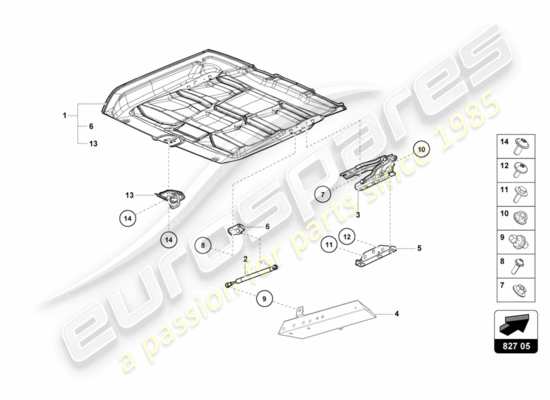 a part diagram from the Lamborghini LP580-2 SPYDER (2017) parts catalogue