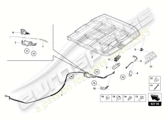 a part diagram from the Lamborghini Huracan LP580 parts catalogue