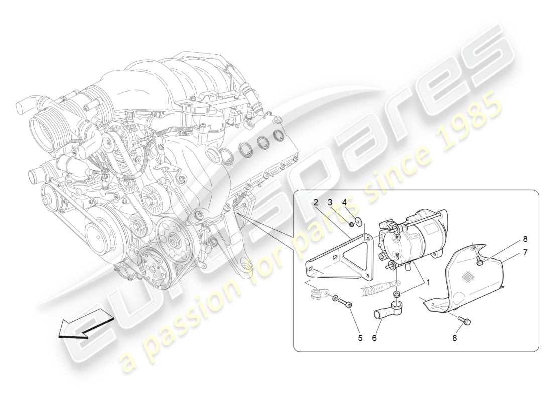 Maserati GranTurismo (2011) electronic control: engine ignition Parts Diagram