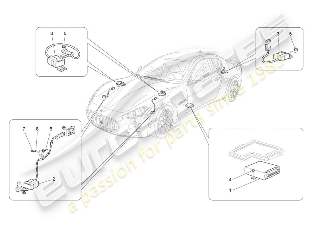 Maserati GranTurismo (2011) ELECTRONIC CONTROL (SUSPENSION) Parts Diagram