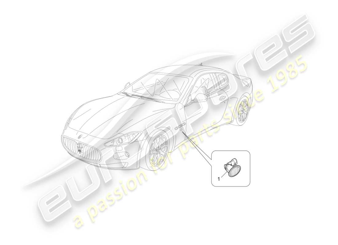 Maserati GranTurismo (2011) Side Light Clusters Part Diagram