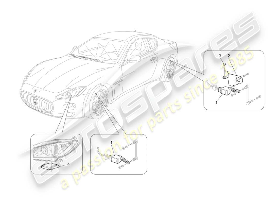Maserati GranTurismo (2011) lighting system control Part Diagram