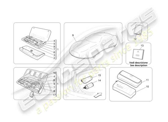 a part diagram from the Maserati GranTurismo (2011) parts catalogue