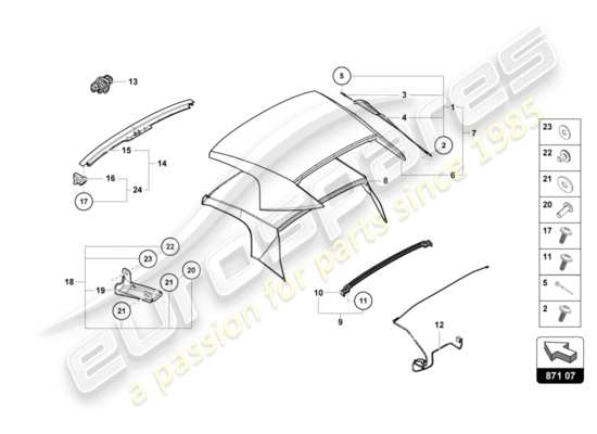 a part diagram from the Lamborghini Huracan LP580 parts catalogue