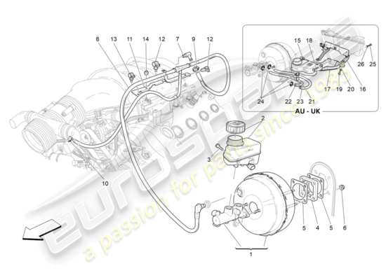 a part diagram from the Maserati GranTurismo (2012) parts catalogue