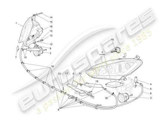 a part diagram from the Maserati GranTurismo parts catalogue