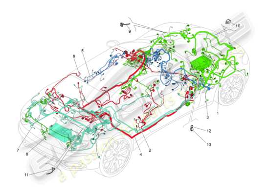 a part diagram from the Maserati GranTurismo (2012) parts catalogue