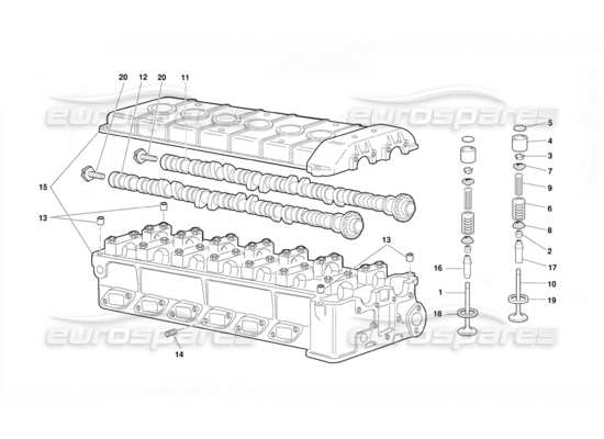 a part diagram from the Lamborghini Diablo parts catalogue