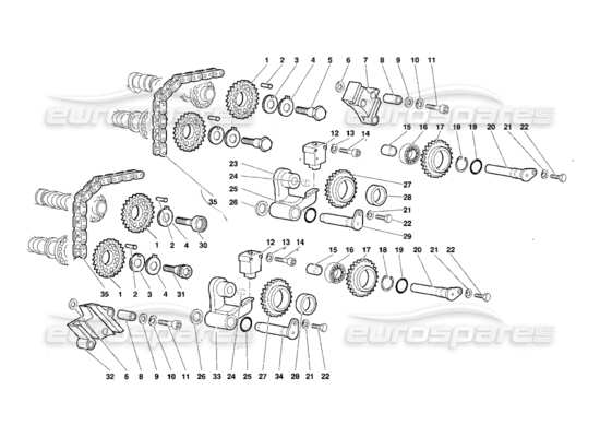 a part diagram from the Lamborghini Diablo parts catalogue