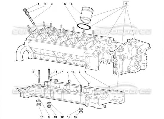 a part diagram from the Lamborghini Diablo parts catalogue