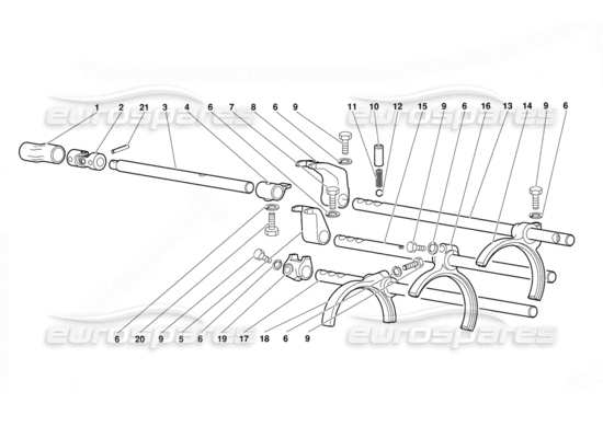 a part diagram from the Lamborghini Diablo (1991) parts catalogue