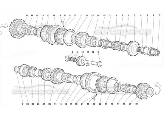 a part diagram from the Lamborghini Diablo parts catalogue