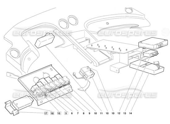 a part diagram from the Lamborghini Diablo parts catalogue