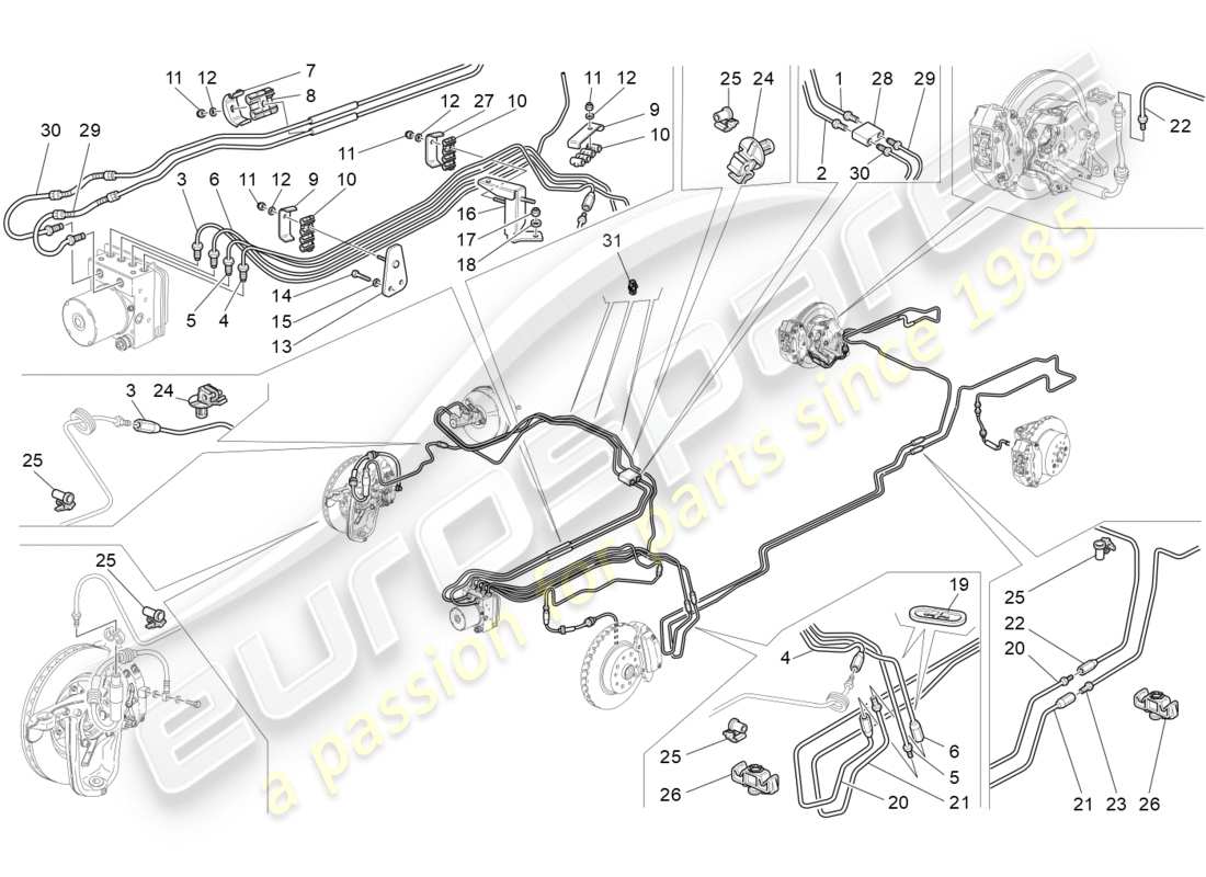 Maserati GranTurismo (2013) lines Part Diagram