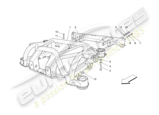 a part diagram from the Maserati GranTurismo (2014) parts catalogue