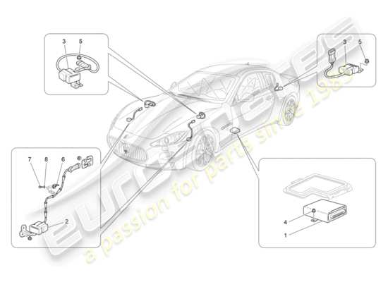 a part diagram from the Maserati GranTurismo (2014) parts catalogue