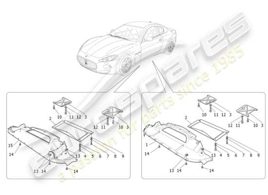 a part diagram from the Maserati GranTurismo parts catalogue