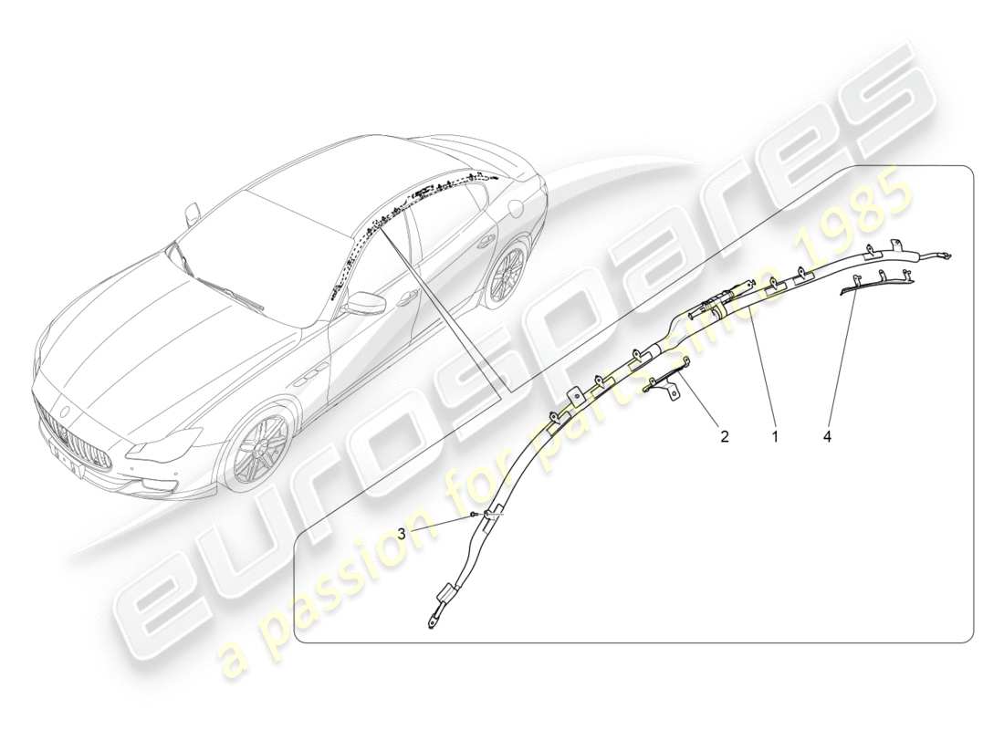 Maserati QTP 3.0 BT V6 410HP (2014) WINDOW BAG SYSTEM Part Diagram
