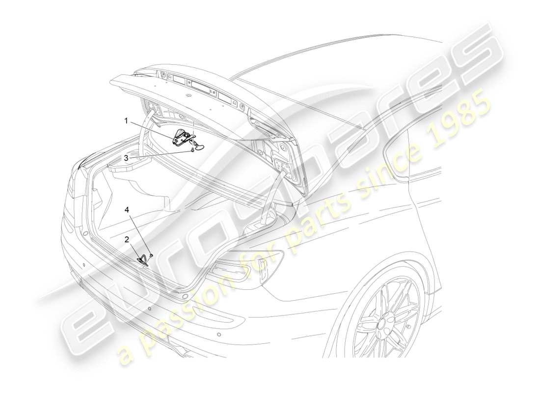 Maserati QTP 3.0 BT V6 410HP (2014) rear lid opening control Part Diagram