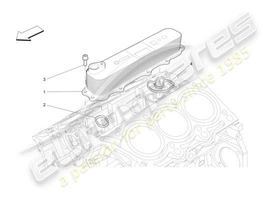 a part diagram from the Maserati Quattroporte M156 (2014 onwards) parts catalogue