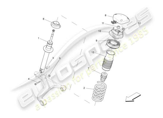 a part diagram from the Maserati Quattroporte M156 (2014 onwards) parts catalogue